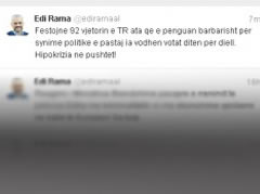 Tirana kryeqytet, Rama: Festojne hipokritet
