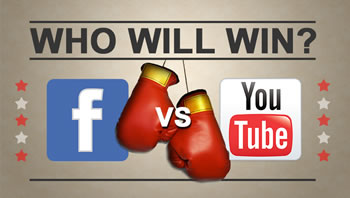 'Facebook' rivalizon 'Youtube' per videot ne rrjet