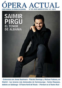Saimir Pirgu ne kopertinen e revistes spanjolle 'Opera Actual'