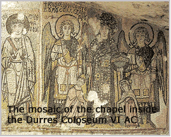 The mosaic of the chapel inside the Durres Coloseum VI AC