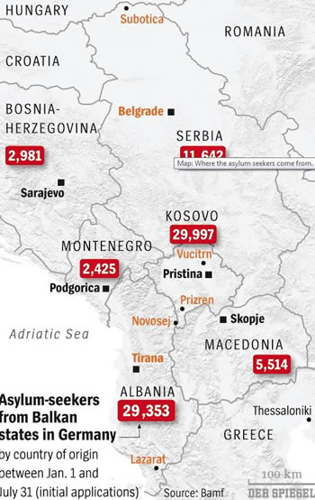 'Der Spiegel' publikon harten, ne 7 muaj 30 mije azilante shqiptare ne Gjermani