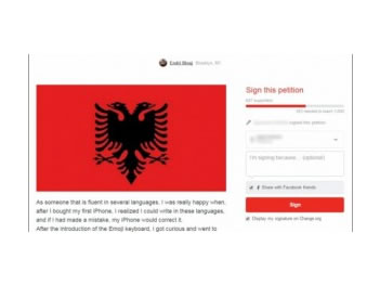 Nis peticioni per futjen e gjuhes shqipe ne menune e iPhone