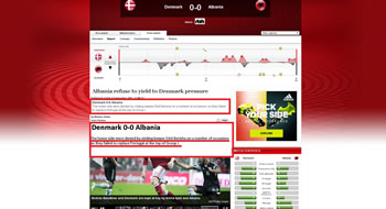 Danimarke - Shqiperi, reagon UEFA