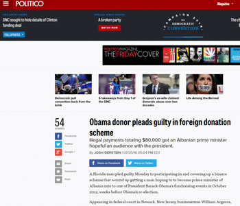 Media amerikane 'Politico': Kryeministri shqiptar pagoi ilegalisht 80 mije Dollare per nje foto me Obamen 