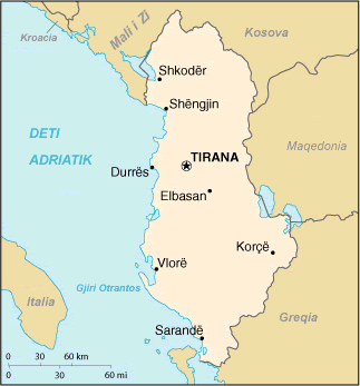 Harta e Shqiperise,